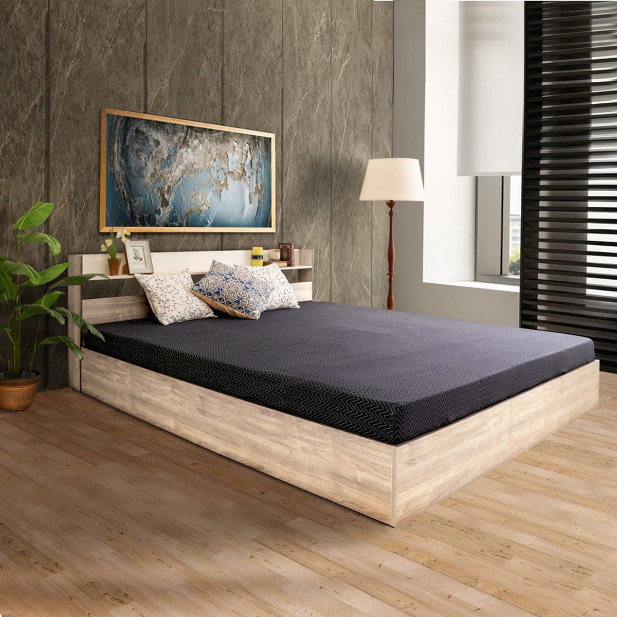 Jack King / Queen Floor Bed | Modern Laminated Platform Bed
