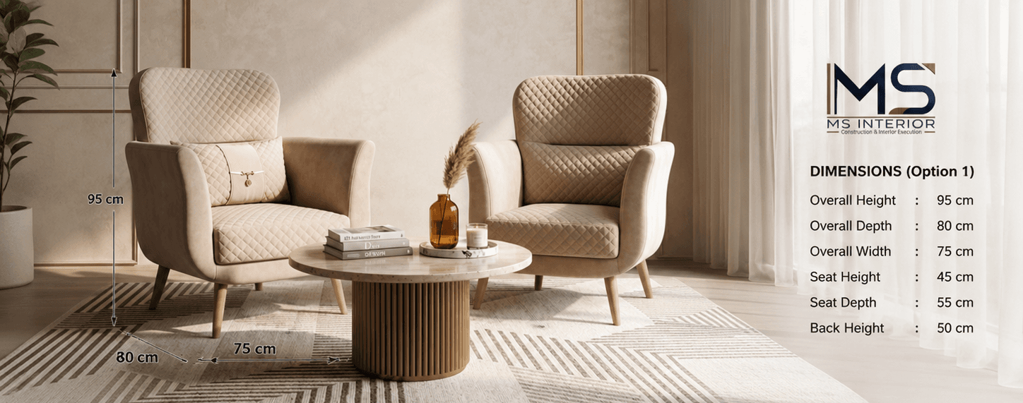 Premium Modern Accent Sofa Chair Set - View 3