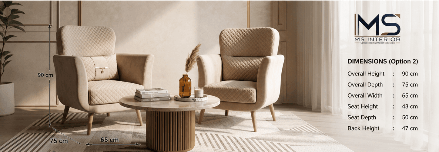 Premium Modern Accent Sofa Chair Set - View 4