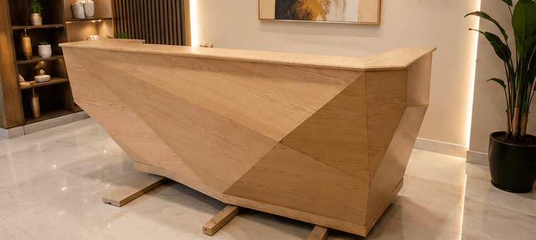 Modern Geometric Reception Counter - View 2