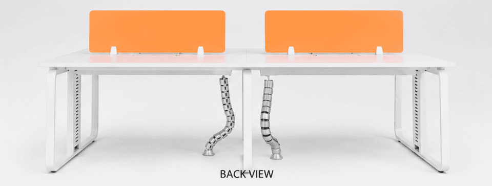 4 Person Modular Office Workstation with MS Frame - View 4