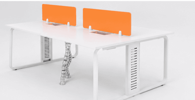 4 Person Modular Office Workstation with MS Frame - View 6
