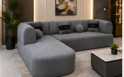 Modern L-Shaped Corner Sofa - View 2