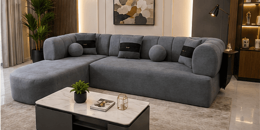 Modern L-Shaped Corner Sofa - View 4